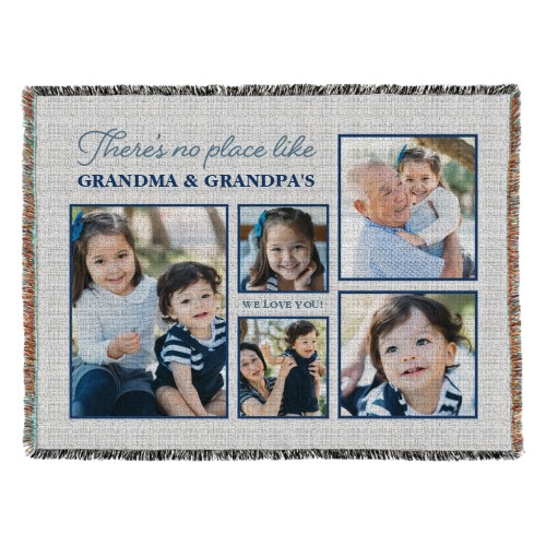 Collage Picture Blankets Watercolor Rainbow Multi Picnic Blanket