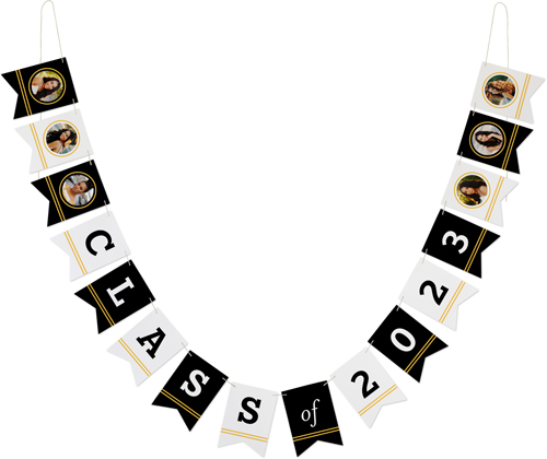 Alum Year Bunting Banner, Black