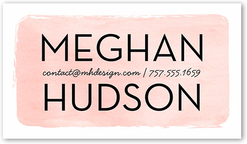 Painted Box Calling Card, Pink, Matte, Signature Smooth Cardstock
