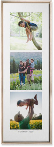 Three of a Kind Portrait Wall Art, Metallic, Single piece, Canvas, 12x36, Multicolor, multi