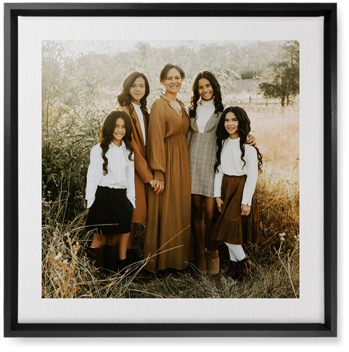 Simple Gallery of One Border Portrait Wall Art, Black, Single piece, Canvas, 16x16, Multicolor
