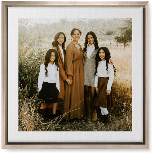 Simple Gallery of One Border Portrait Wall Art, Metallic, Single piece, Canvas, 16x16, Multicolor