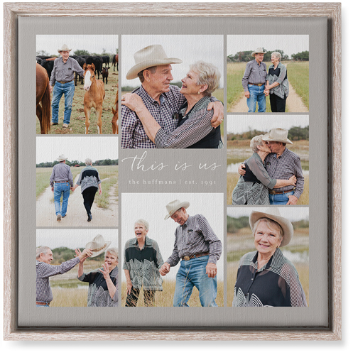 Gallery Around Text Wall Art, Rustic, Single piece, Canvas, 16x16, Multicolor, multi