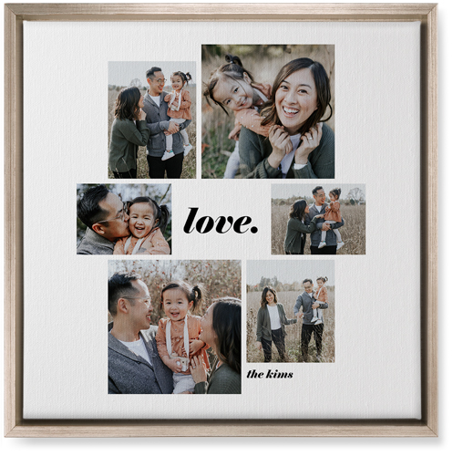 Gallery Around Text Portrait Wall Art, Metallic, Single piece, Canvas, 16x16, Multicolor, multi