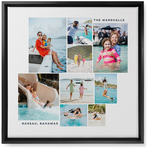 Gallery of Nine Wall Art, Black, Single piece, Canvas, 16x16, Multicolor, multi