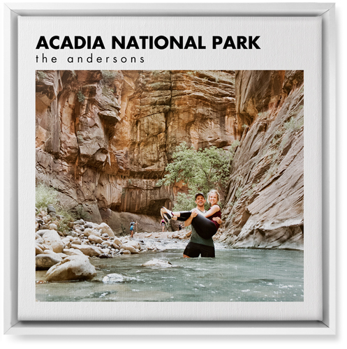 Top Text Border Wall Art, White, Single piece, Canvas, 16x16, Multicolor, multi