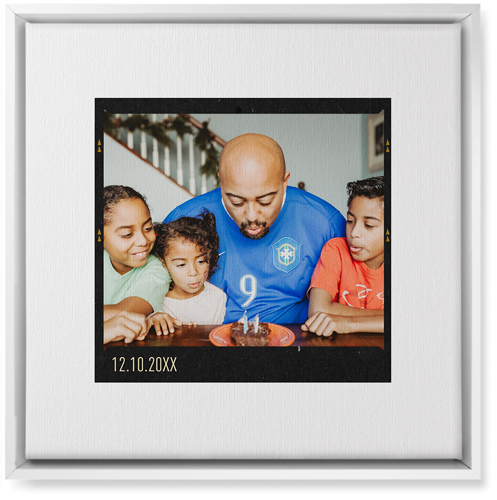 Film Frame Wall Art, White, Single piece, Canvas, 16x16, White, white