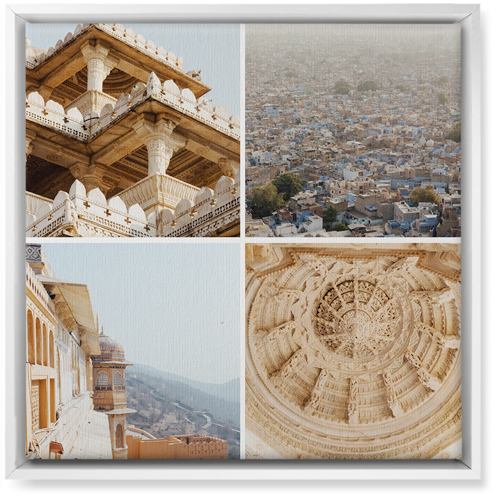 Four Top Wall Art, White, Single piece, Canvas, 16x16, Multicolor, multi