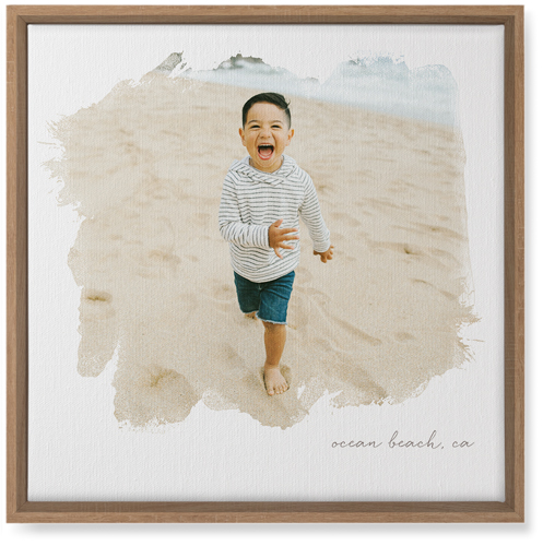 Brushstrokes Portrait Wall Art, Natural, Single piece, Canvas, 16x16, White, white
