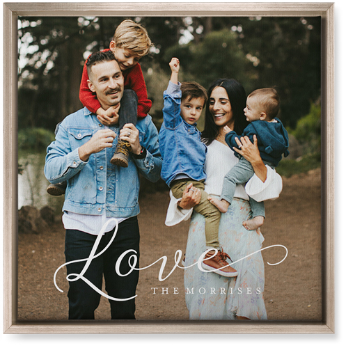 Just Love Portrait Wall Art, Metallic, Single piece, Canvas, 16x16, White, white