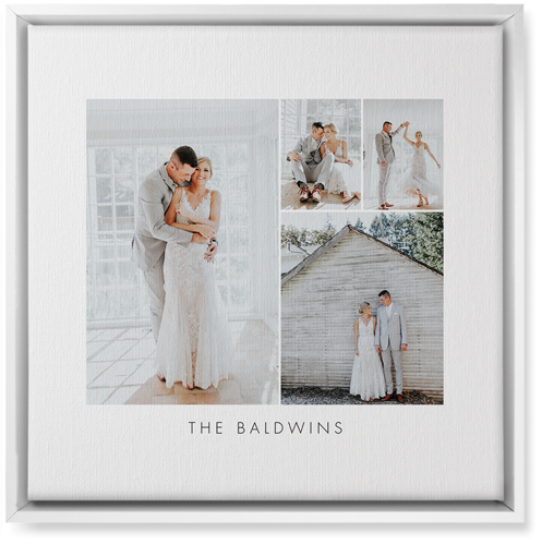 Four Corners Wall Art, White, Single piece, Canvas, 16x16, White, white