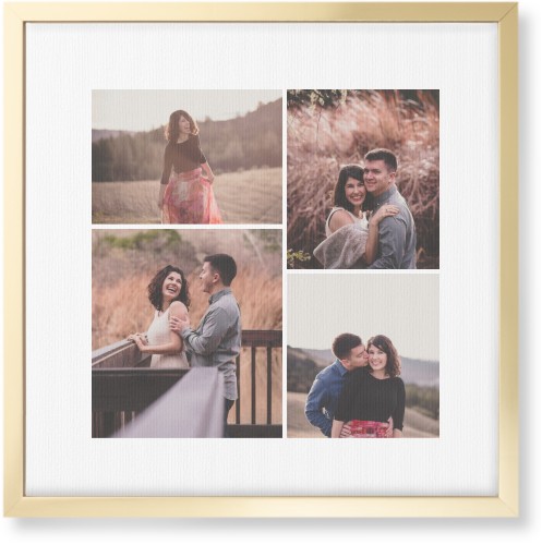 Four Winds Wall Art, Gold, Single piece, Canvas, 16x16, White, white