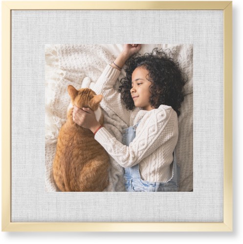 Full Frame One Wall Art, Gold, Single piece, Canvas, 16x16, White, white