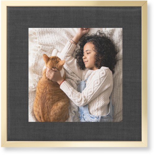Full Frame One Wall Art, Gold, Single piece, Canvas, 16x16, Black, black