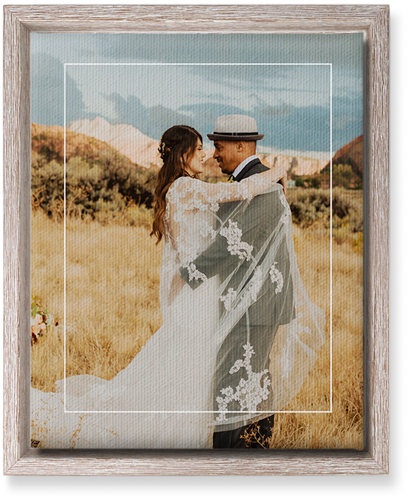 Floating Frame Portrait Wall Art, Rustic, Single piece, Canvas, 8x10, White