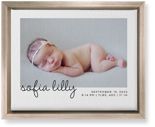 Bottom Text Border Wall Art, Metallic, Single piece, Canvas, 8x10, Multicolor