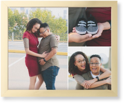 Three Piece Wall Art, Gold, Single piece, Canvas, 8x10, Multicolor, multi