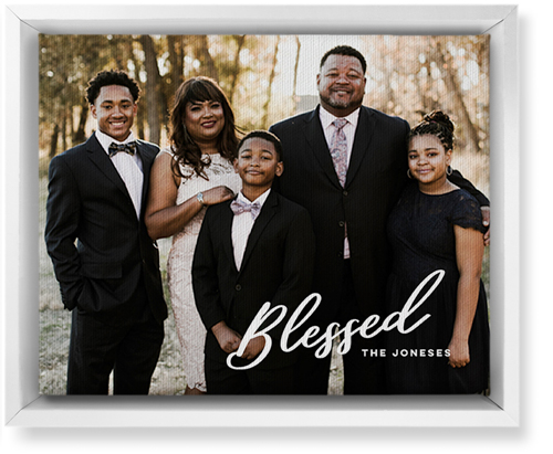 Blessed Letters Wall Art, White, Single piece, Canvas, 8x10, White, white