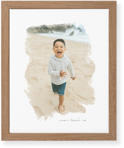Brushstrokes Portrait Wall Art, Natural, Single piece, Canvas, 8x10, White, white