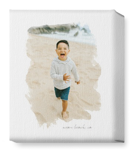 Brushstrokes Portrait Wall Art, No Frame, Single piece, Canvas, 8x10, White