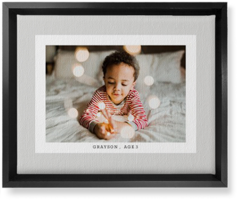 Frame Up Wall Art, Black, Single piece, Canvas, 8x10, Gray, silver lining