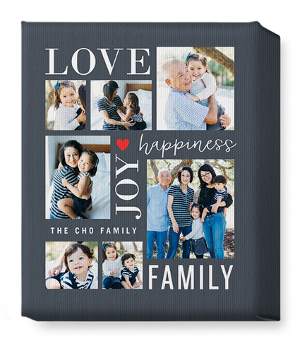 Happiness Is Wall Art, No Frame, Single piece, Canvas, 8x10, Gray