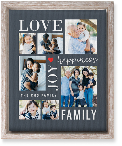 Happiness Is Wall Art, Rustic, Single piece, Canvas, 8x10, Gray, gray