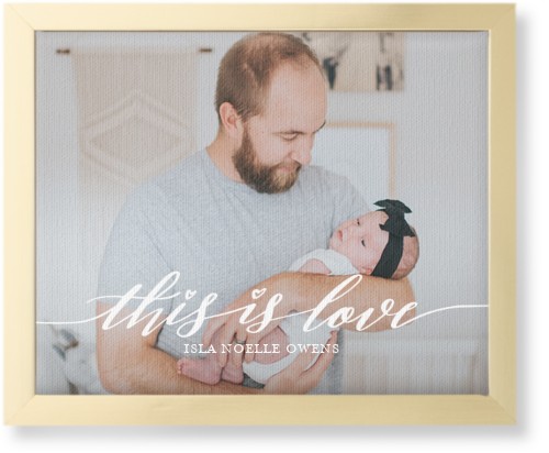 Love Is Wall Art, Gold, Single piece, Canvas, 8x10, White, white