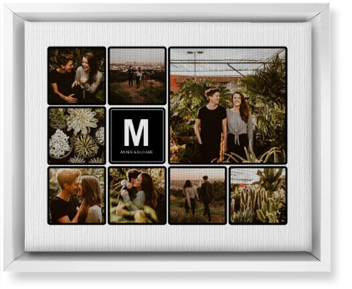 Photo Tiles Wall Art, White, Single piece, Canvas, 8x10, Black, black