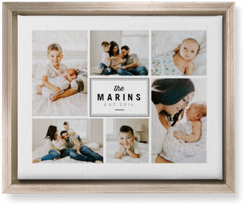 Round We Go Wall Art, Metallic, Single piece, Canvas, 8x10, White, white