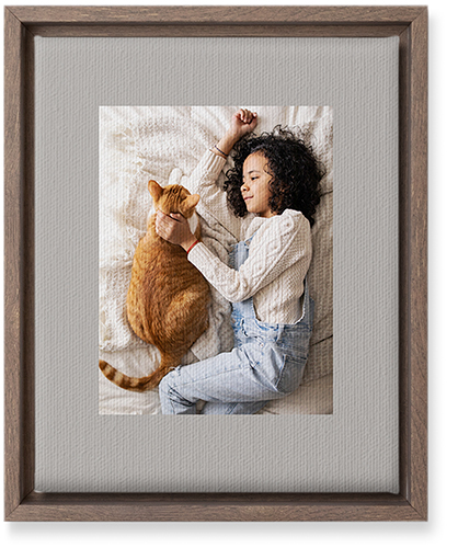 Full Frame One Wall Art, Walnut, Single piece, Canvas, 8x10, Gray, stone