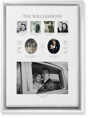 Marriage Family Tree Wall Art, White, Single piece, Canvas, 10x14, White, white