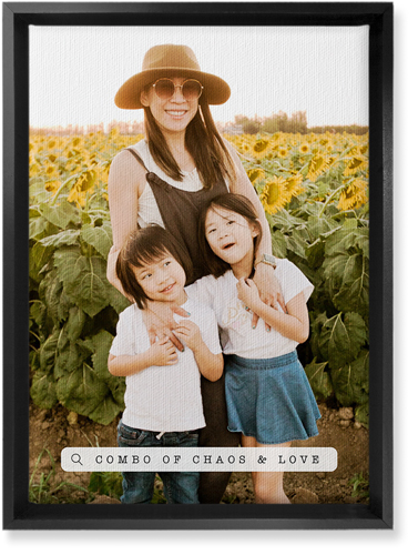 Family Banner Wall Art, Black, Single piece, Canvas, 10x14, White