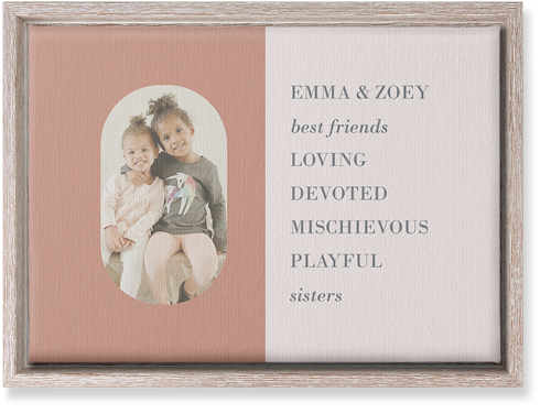 Traits of the Best Wall Art, Rustic, Single piece, Canvas, 10x14, Pink, desert rose