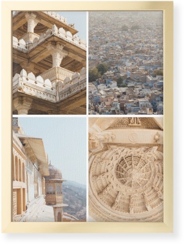 Four Top Wall Art, Gold, Single piece, Canvas, 10x14, Multicolor, multi