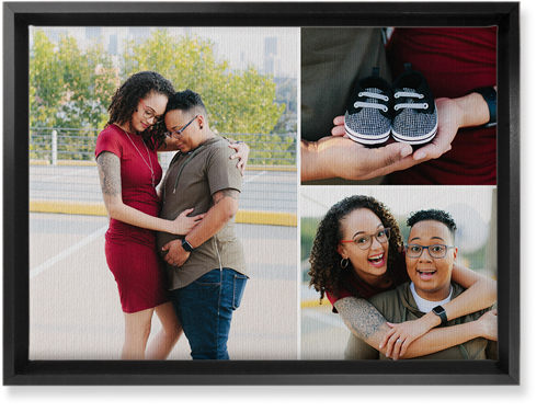 Three Piece Wall Art, Black, Single piece, Canvas, 10x14, Multicolor, multi