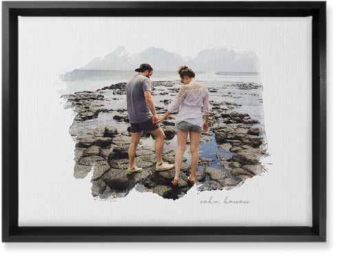 Brushstrokes Wall Art, Black, Single piece, Canvas, 10x14, White