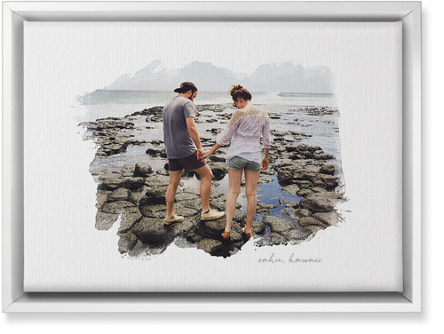 Brushstrokes Wall Art, White, Single piece, Canvas, 10x14, White