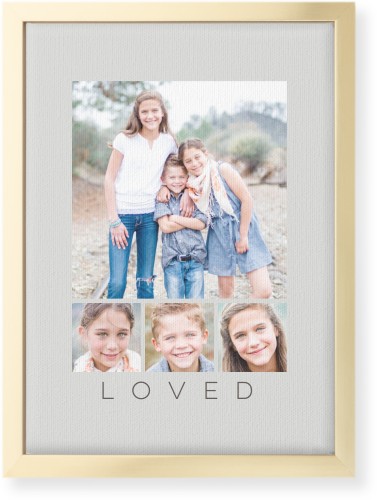 Four Real Wall Art, Gold, Single piece, Canvas, 10x14, Gray, silver lining