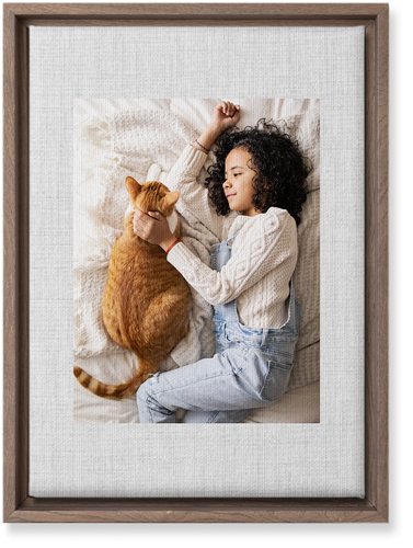 Full Frame One Wall Art, Walnut, Single piece, Canvas, 10x14, White, white