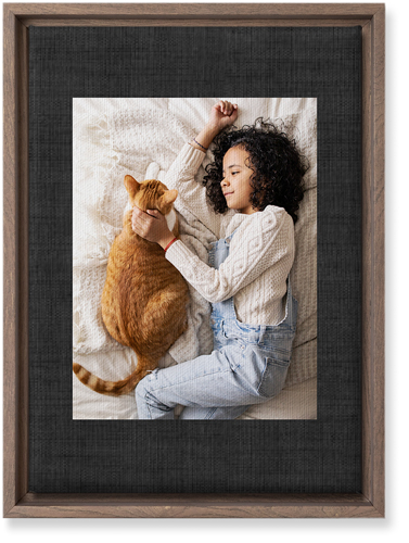 Full Frame One Wall Art, Walnut, Single piece, Canvas, 10x14, Black, black