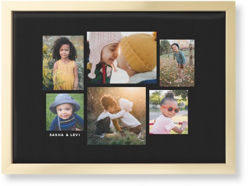 Six Times Wall Art, Gold, Single piece, Canvas, 10x14, Black, black