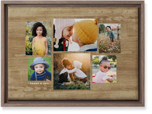 Six Times Wall Art, Walnut, Single piece, Canvas, 10x14, Brown