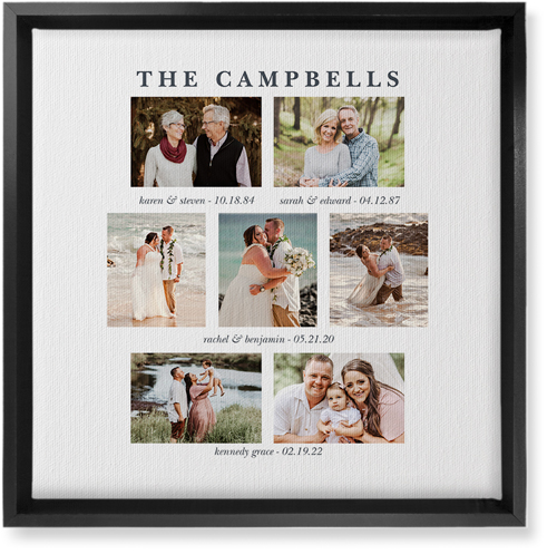 Our Family Roots Wall Art, Black, Single piece, Canvas, 12x12, Multicolor