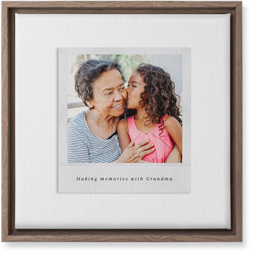 Simple Photo Frame Wall Art, Walnut, Single piece, Canvas, 12x12, White