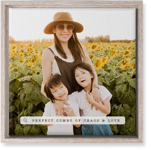 Family Banner Wall Art, Rustic, Single piece, Canvas, 12x12, White