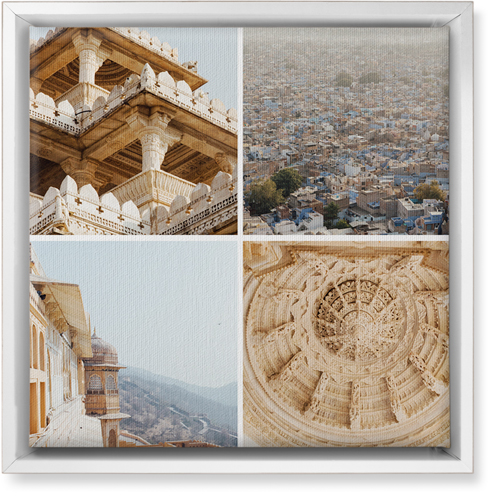 Four Top Wall Art, White, Single piece, Canvas, 12x12, Multicolor, multi