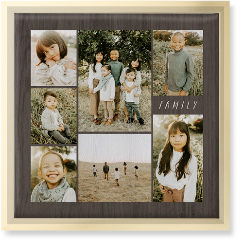 Lucky Seven Wall Art, Gold, Single piece, Canvas, 12x12, Multicolor