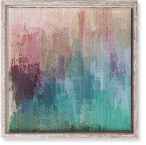 Abstract Chalk Wall Art, Rustic, Single piece, Canvas, 12x12, Multicolor