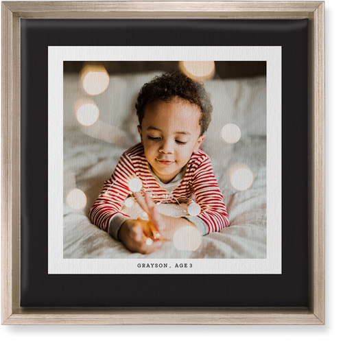 Frame Up Wall Art, Metallic, Single piece, Canvas, 12x12, Gray